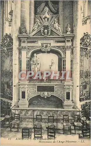 Cartes postales Amiens La Cathedrale Monument de l'Ange Pleureur