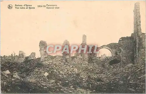 Cartes postales Ruines d'Ypres Panorama