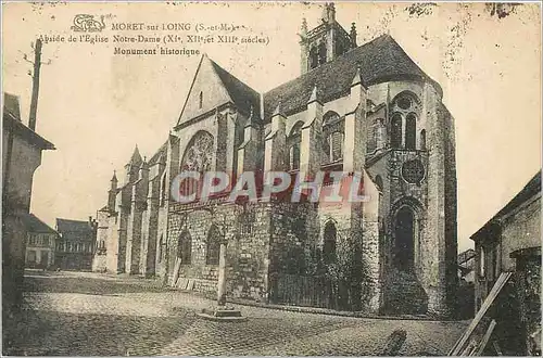 Ansichtskarte AK Moret sur Loing Abside de l'Eglise Notre Dame