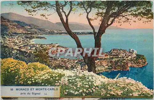 Cartes postales Monaco et Monte Carlo pris du Signal