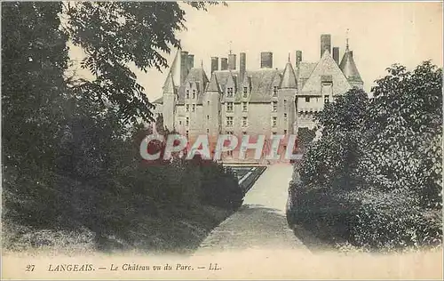 Cartes postales Langeais Le Chateau vu du Parc