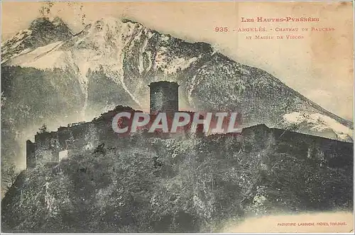 Cartes postales Argeles Chateau de Baucens et Massif de Viscos