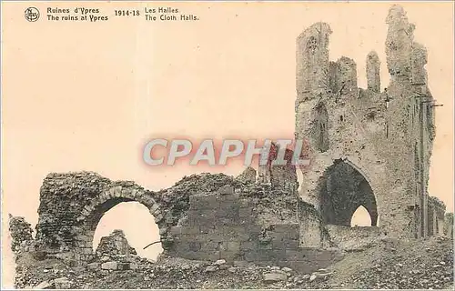 Cartes postales Ruines d Ypres Les Halles