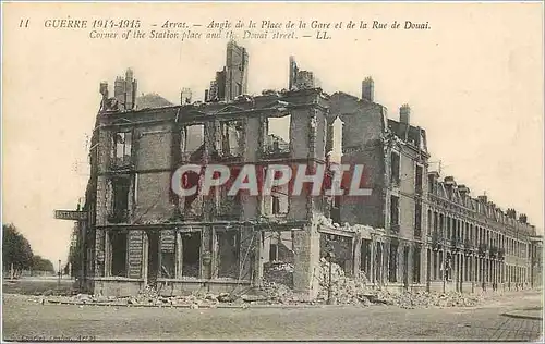 Ansichtskarte AK Arras Angle de la Place de la Gare et de la Rue de Douai