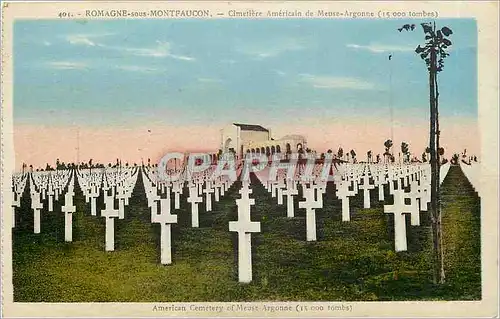 Cartes postales Romagne sous Montfaucon Cimetiere Americain de Meuse Argonne