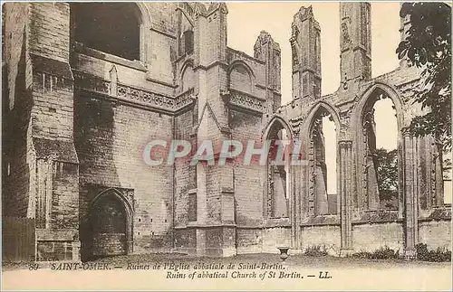 Cartes postales Saint Omer Ruines de l'Eglise abbatiale de Saint Bertin