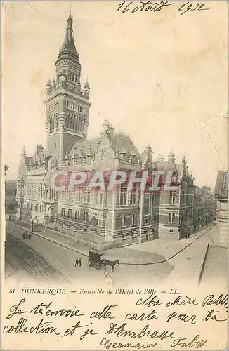 Cartes postales Dunkerque Ensemble de l'Hotel de Ville