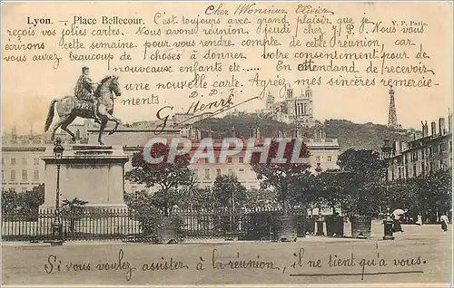 Cartes postales Lyon Place Bellecour