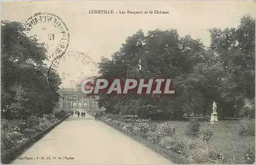 Cartes postales Luneville Les Bosquets et le Chateau