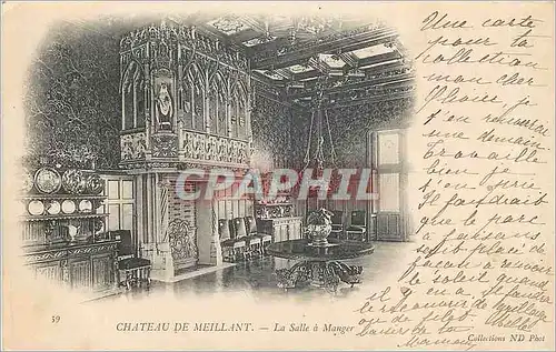 Cartes postales Chateau de Meillant La Salle a Manger Carte precurseur