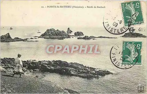 Cartes postales Pointe St Matthieu Finistere Recifs de Rosbeck