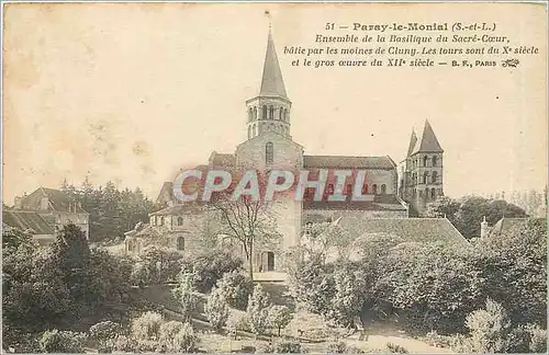 Cartes postales Paray le Monial S et L Ensemble de la Basilique du Sacre Coeur