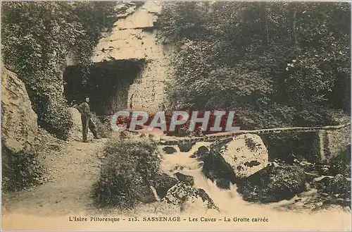 Ansichtskarte AK Sassenage Les Cuves La Grotte carree