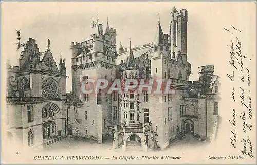 Ansichtskarte AK Chateau de Pierrefonds La Chapelle et l'Escalier d'Honneur