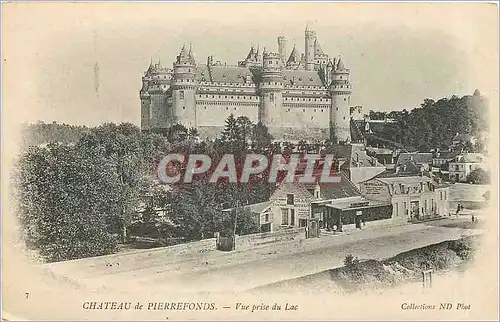 Cartes postales Chateau de Pierrefonds Vue prise du Lac