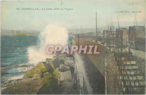 Cartes postales Marseille La Jetee Effet de Vagues