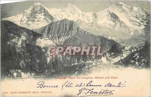 Cartes postales Schynige Platte mit Jungfrau Monch und Eiger