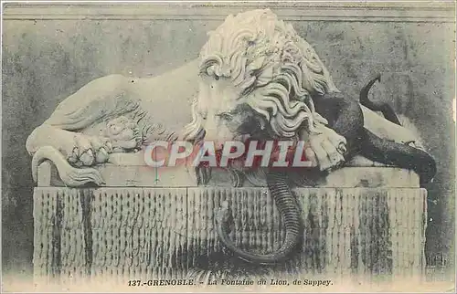 Ansichtskarte AK Grenoble La Fontaine du Lion de Sappey