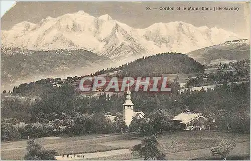 Cartes postales Cordon et le Mont Blanc Hte Savoie