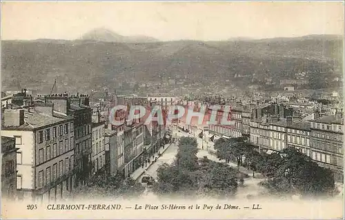 Cartes postales Clermont Ferrand La Place St Herem et le Puy de Dome