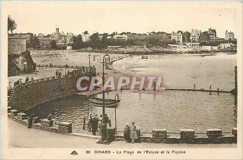 Ansichtskarte AK Dinard La Plage de l'Ecluse et la Piscine