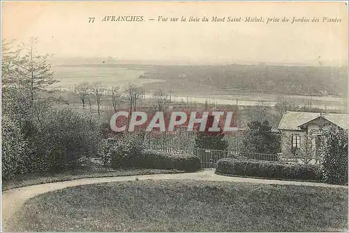 Ansichtskarte AK Avranches Vue sur la Baie du Mont Saint Michel prise du Jardin des Plantes