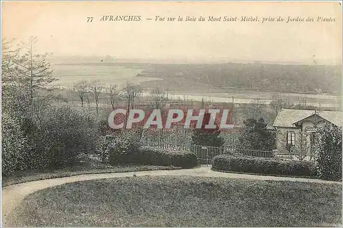 Cartes postales Avranches Vue sur la Baie du Mont Saint Michel prise du Jardin des Plantes