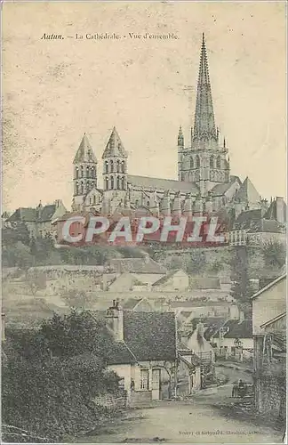 Cartes postales Autun La Cathedrale Vue d'Ensemble