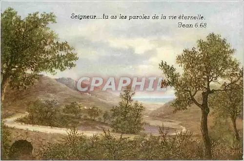 Cartes postales Seigneur tu as les paroles de la vie eternelle