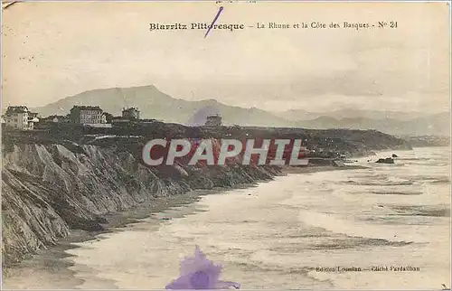 Ansichtskarte AK Biarritz Pittoresque La Rhune et la Cote des Basques