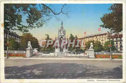 Cartes postales Geneve Monument Brunschwig