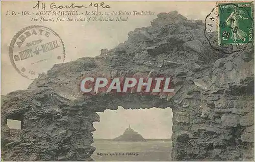 Cartes postales Mont St Michel Le Mont vu des Ruines Tombelaine