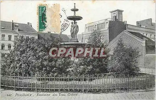 Cartes postales Roubaix Fontaine des Trois Graces
