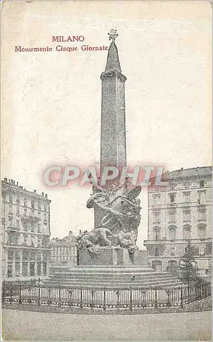 Cartes postales Milano Monumento Cinque Giornate