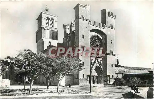 Cartes postales moderne Beziers Herault Cathedrale St Nazaire Facade sur le Rempart