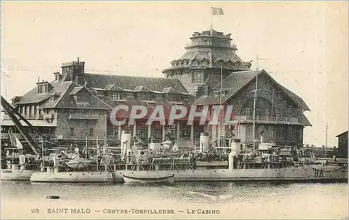 Ansichtskarte AK Saint Malo Contre Torpilleurs Le Casino Bateau