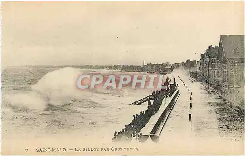 Ansichtskarte AK Saint Malo Le Sillon Par Gros Temps