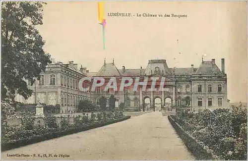 Cartes postales Luneville Le Chateau vu des Bosquets