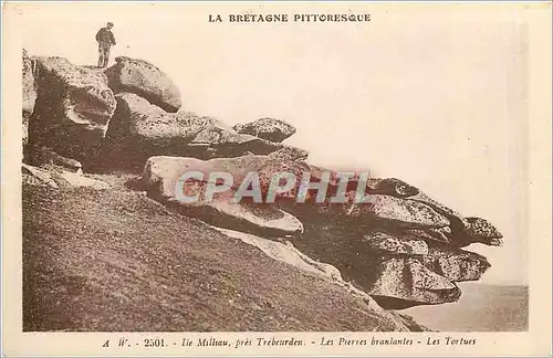 Cartes postales La Bretagne Pittoresque Ile Milliau pres Trebeurden Les Pierres Branlantes Les Tortues