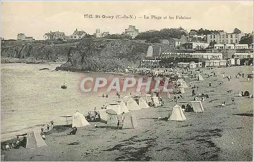 Ansichtskarte AK St Quay C du N La Plage et les Falaises