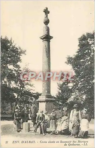Cartes postales Env d'Auray Croix eleve en Souvenir des Martyrs de Quiberon