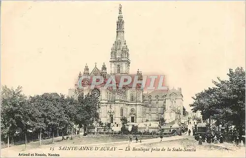 Cartes postales Sainte Anne d'Auray La Basilique prise de la Scala Sancla