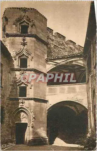 Cartes postales Les Belles Provinces Francaises L'Auvergne Chateau de Tournoel l'Escalier Renaissance