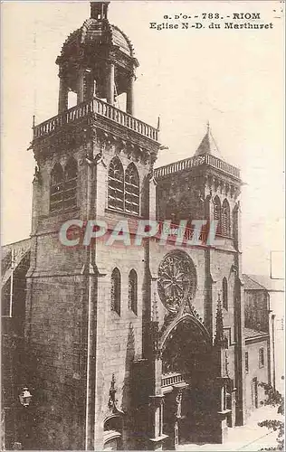 Cartes postales Riom Eglise ND du Marthuret