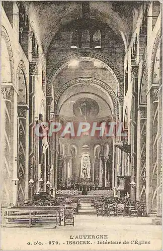 Cartes postales L'Auvergne Issoire Interieur de l'Eglise