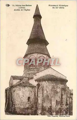 Cartes postales Neris les Bains Allier Abside de l'Eglise