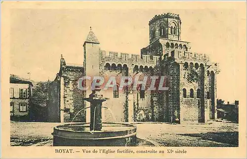 Cartes postales Royat Vue de l'Eglise Fortifiee