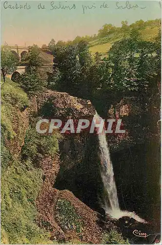 Cartes postales Environs de Salers Cantal Cascade de Salins