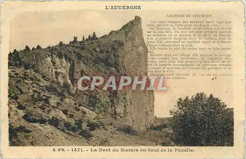 Cartes postales L'Auvergne La Dent du Marais ou Saut de la Pucelle