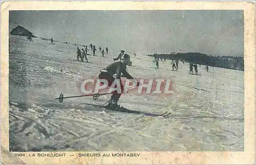 Ansichtskarte AK La Schlucht Skieurs au Montabey